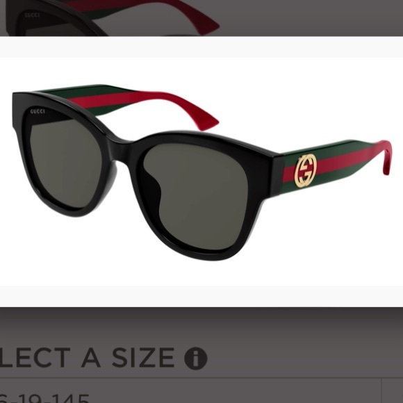 Gucci Accessories - Gucci Black Sunglasses With Green Red Stripes GG Logo GG1866SK